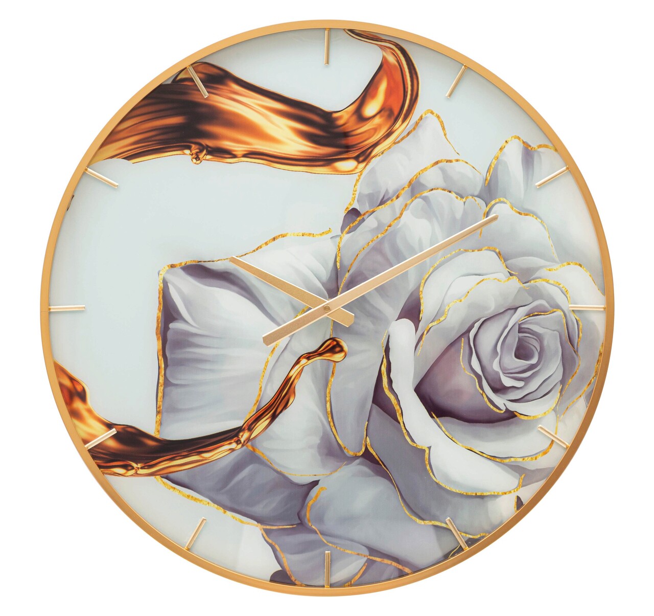 Ceas de perete, Rose, Mauro Ferretti, Ø60 cm, sticla/MDF/metal, multicolor - imagine 7